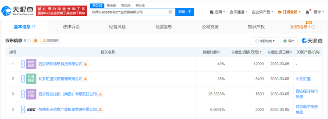 陜西長(zhǎng)安芯材科技產(chǎn)業(yè)發(fā)展公司成立 注冊(cè)資本3億元，聚焦計(jì)算機(jī)軟硬件技術(shù)開(kāi)發(fā)與銷售